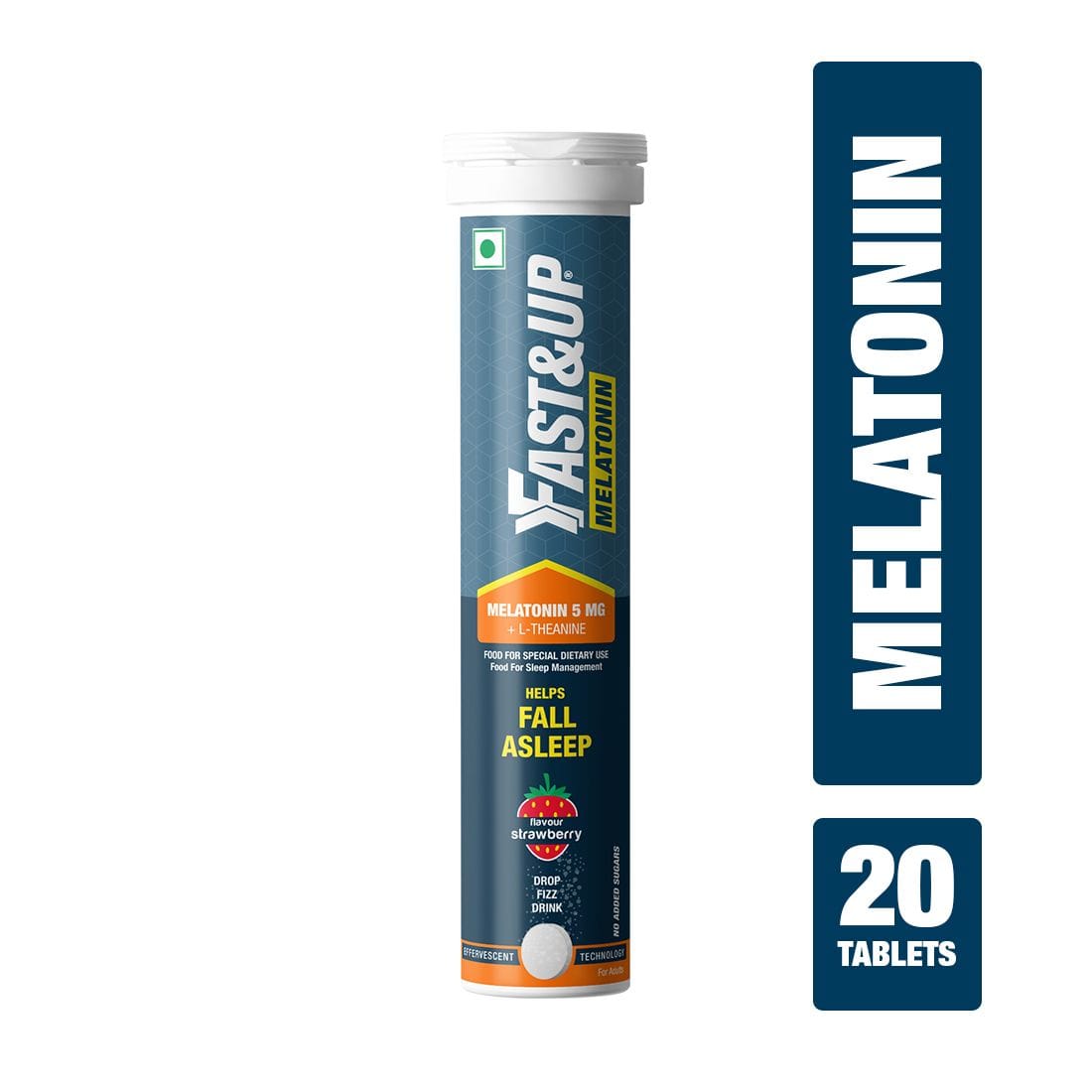 Fast & Up Melatonin 5mg with L-Theanine 100mg. Healthy Sleep Supplement. Helps Improve Quality Sleep and Relaxation