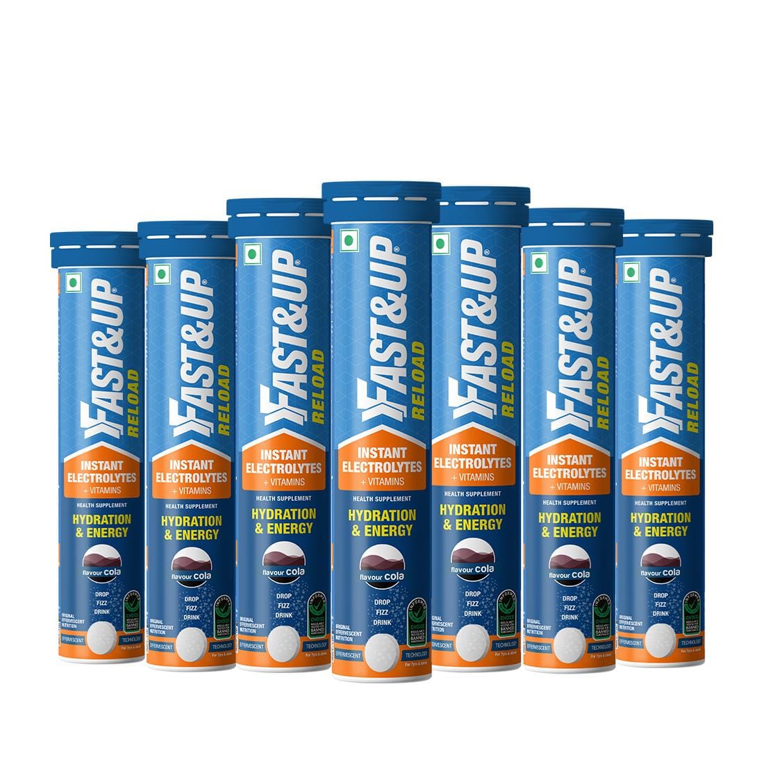 FAST&UP Reload Effervescent Hydration Tablets (Cola) - Pack of 7