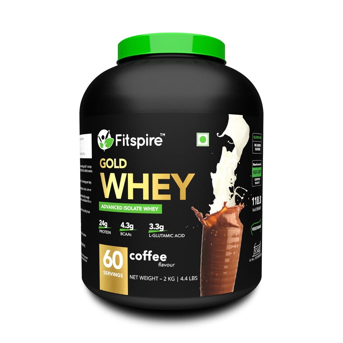 Fitspire Advanced Isolate Gold Whey Protein - Coffee - 2 kg