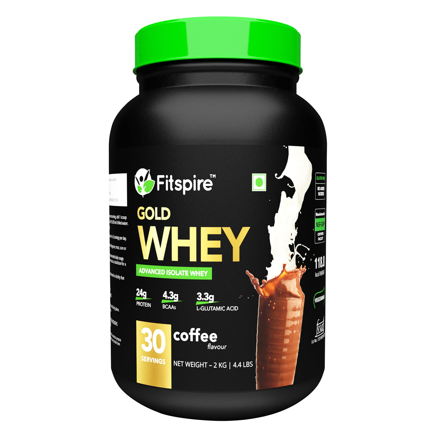 Fitspire Advanced Isolate Gold Whey Protein - Coffee