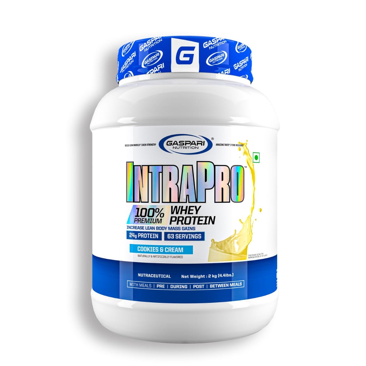 Gaspari Nutrition Intra Pro 100% Whey Protein - 2kg - Cookies And Cream