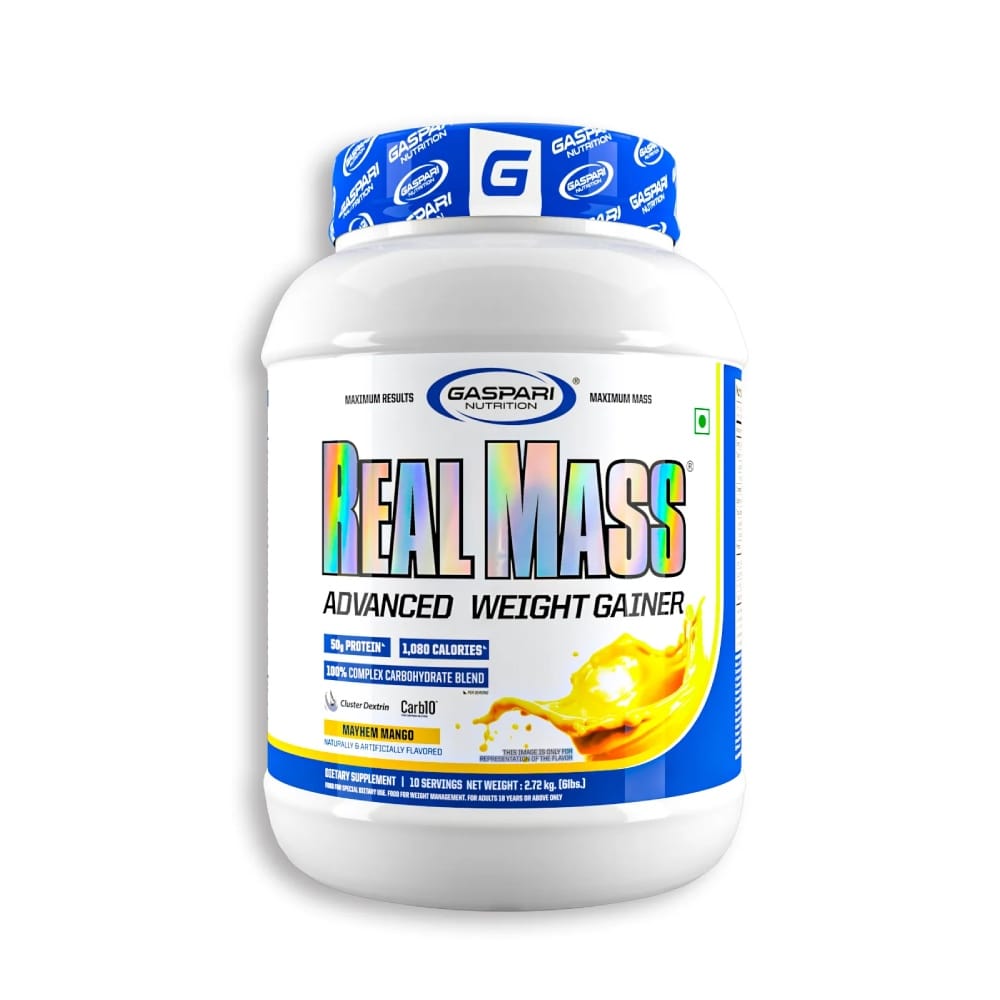 Gaspari Nutrition Real Mass Advanced Weight Gainer - 2.27kg - Mayhem Mango