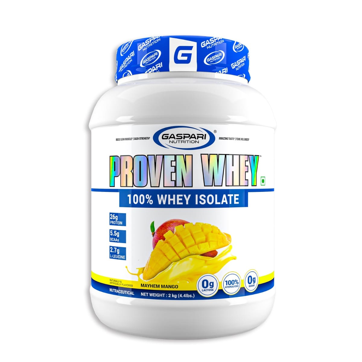 Gaspari Nutrtion Proven Whey 100% Whey Isolate - 2kg - Mayhem Mango