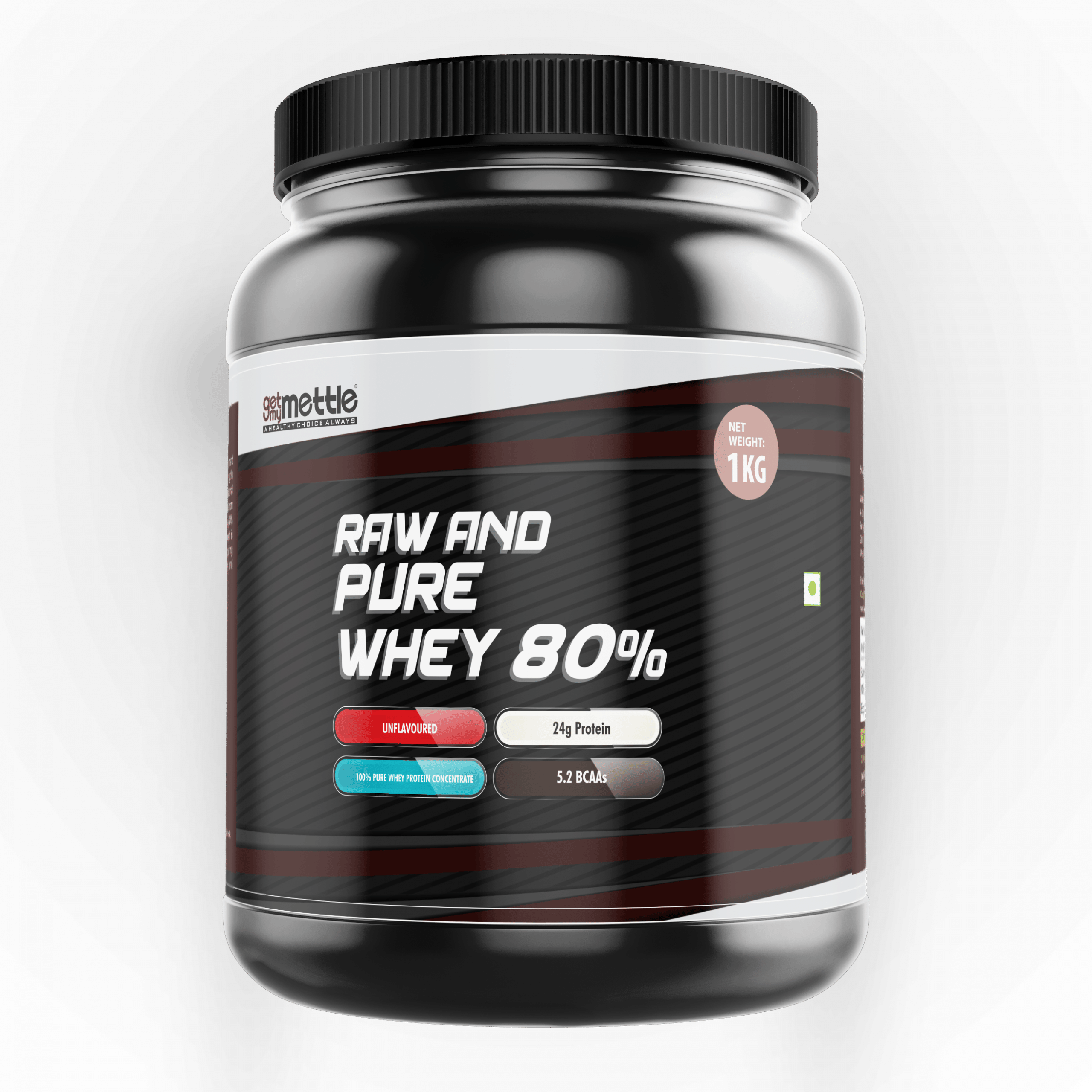 Getmymettle Raw And Pure 80% (per 100g <energy 393kcal,protein 80g,carbohydrate 7g) 400g