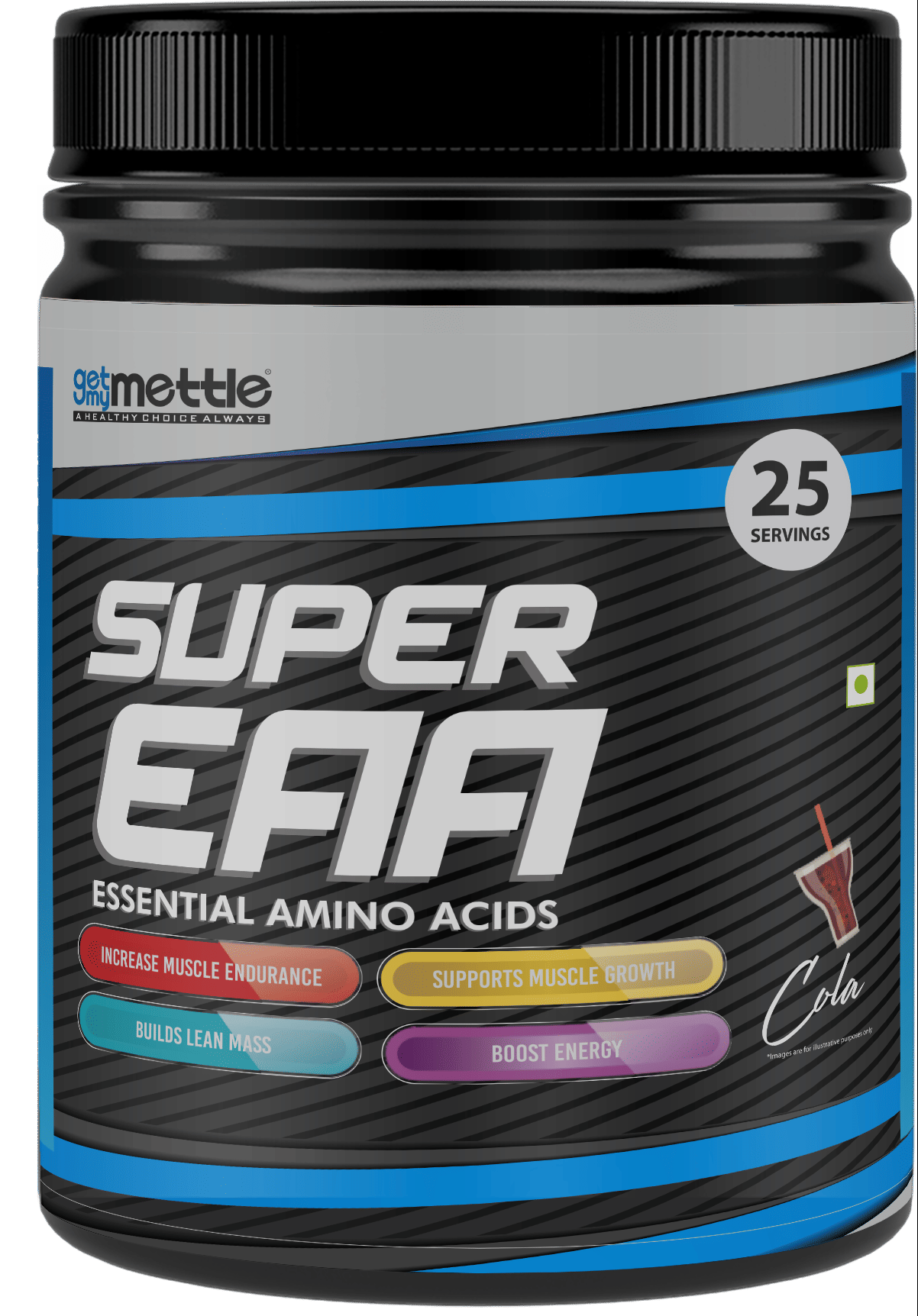 Getmymettle Super Eaa (Essential Amino Acids) Scientific Blend of EAA+BCAA for Intra/Post Workout Green Apple 250g