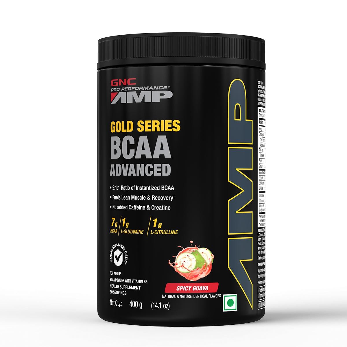 GNC AMP Gold Series BCAA Advanced | Fastest Muscle Recovery | Maximized Workout Performance | Formulated In USA | 7g BCAA | 1g L-Glutamine | 1g L-Citrulline | Tangy Orange | 400 gm