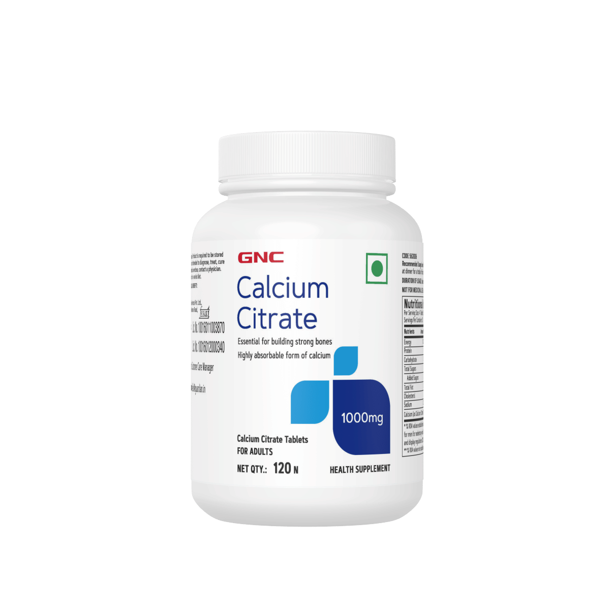 GNC Calcium Citrate 1000mg | Most Absorbable Calcium | Improves Bone Strength & Density | Combats Age-Related & Postmenopausal Bone Loss | Boosts Muscle Strength | Formulated in USA | 120 Ta