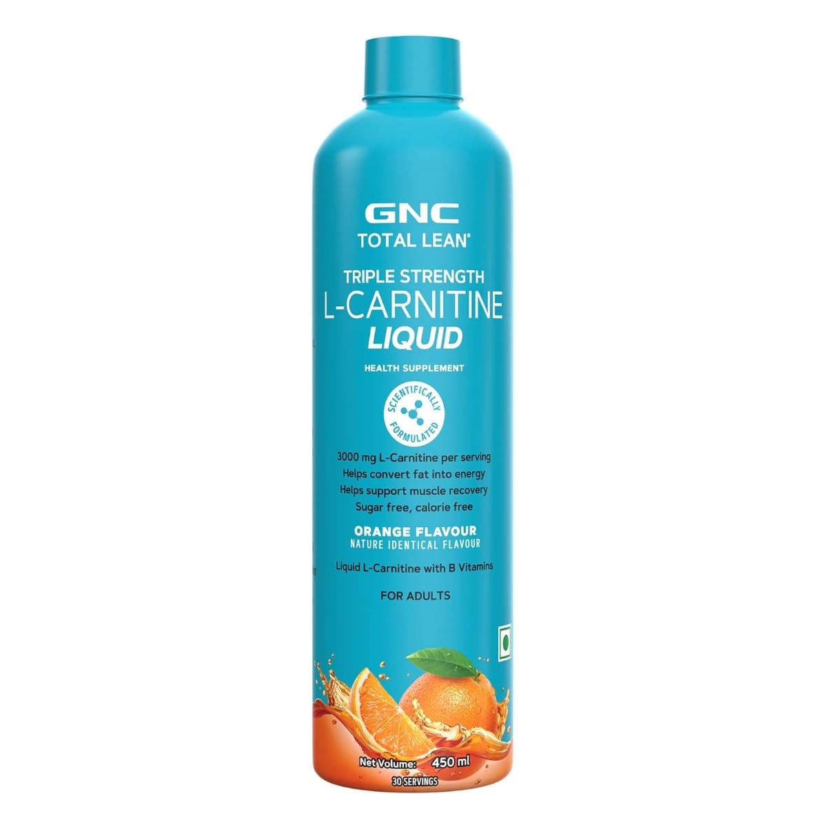 GNC Liquid L-Carnitine 3000mg | Burns Fat for Healthy Weight Loss | Fast Acting with 3X Strength | Speedy Muscle Recovery | Added B Vitamins | Strawberry Kiwi | 450 ml