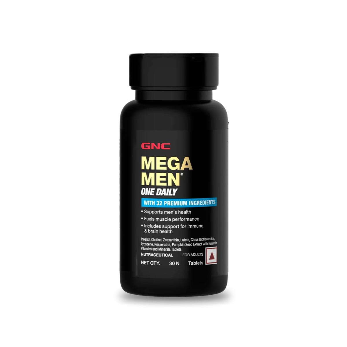 GNC Mega Men One Daily Multivitamin for Men | Promotes Men's Well-Being | Fuels Muscle Performance | Boosts Immunity | Improves Memory & Focus | Formulated In USA | 32 Premium Ingredients | 