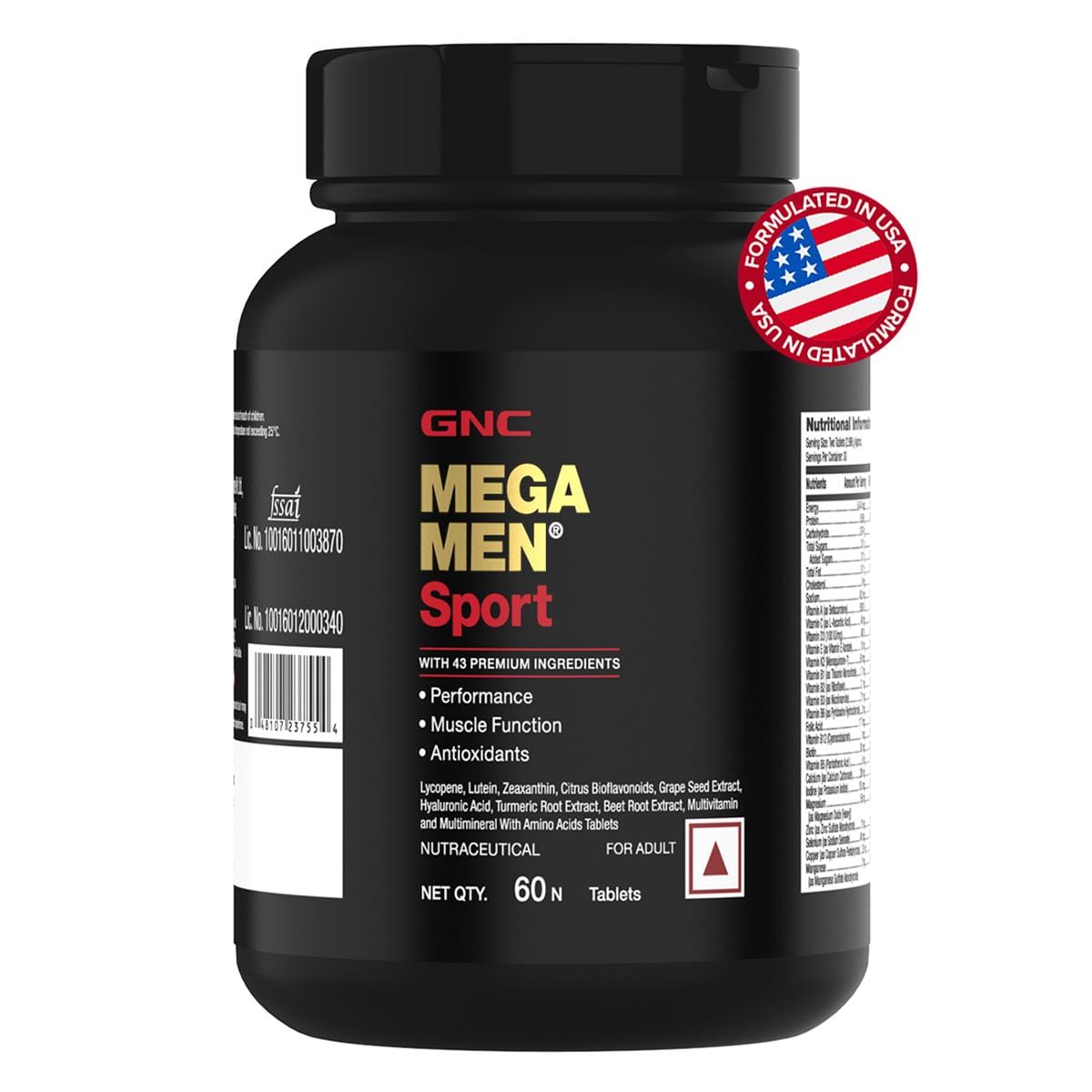 GNC Mega Men Sport Multivitamin for Men | Boosts Muscle Performance | Antioxidant Rich | Supports Prostate Health | Protects Heart & Vision | Formulated In USA | 43 Premium Ingredients | 120