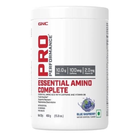 GNC Pro Performance Essential Amino Complete | Fuels Muscle Growth | Beats Fatigue | Prevents Muscle Cramps | Formulated In USA | 10g EAA | 100mg Caffeine | 2mg Vitamin B6 | Watermelon | 450