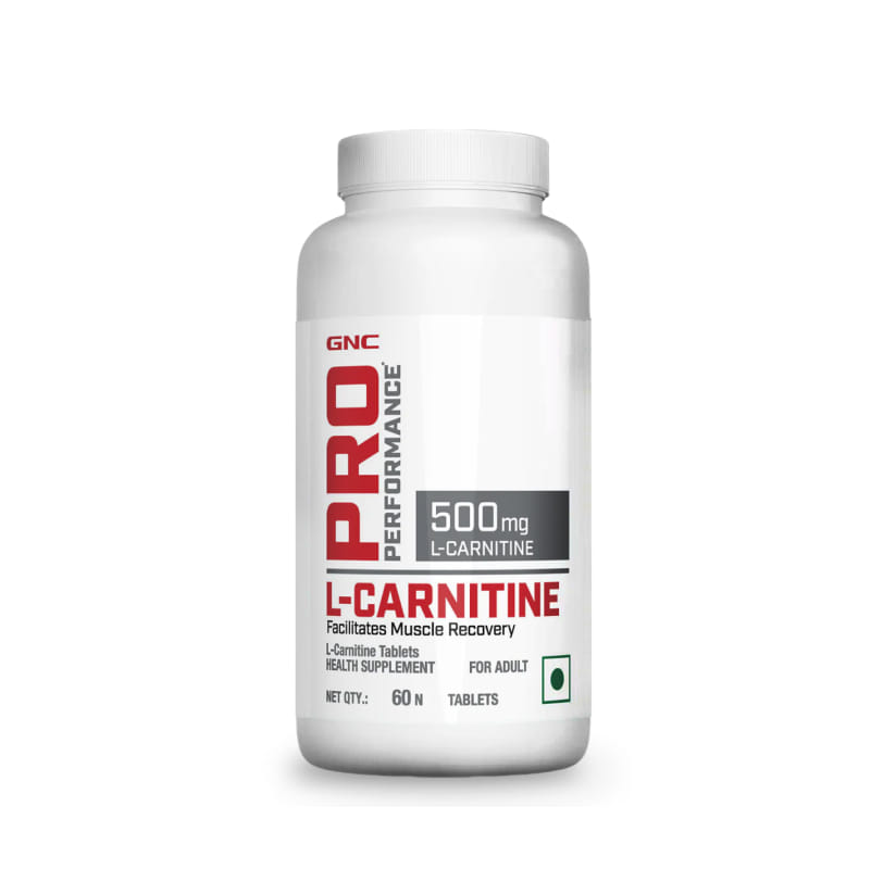 GNC Pro Performance L-Carnitine | Burns Fat For Muscle Growth | Maximises Recovery | Aids in Healthy Weight Loss | Reduces Soreness & Fatigue | Formulated in USA | 500mg Per Serving | 30 Tab
