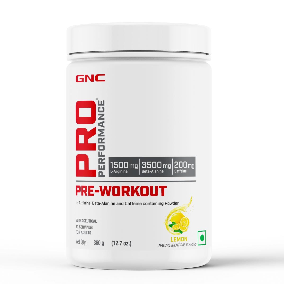 GNC Pro Performance Pre-Workout | Boosts Energy & Endurance | Improves Focus | Revs Up Recovery | USA Formulated | 1.5g L-Arginine | 3.5g Beta-Alanine | 0.2g Caffeine | Fruit Punch | 360 g