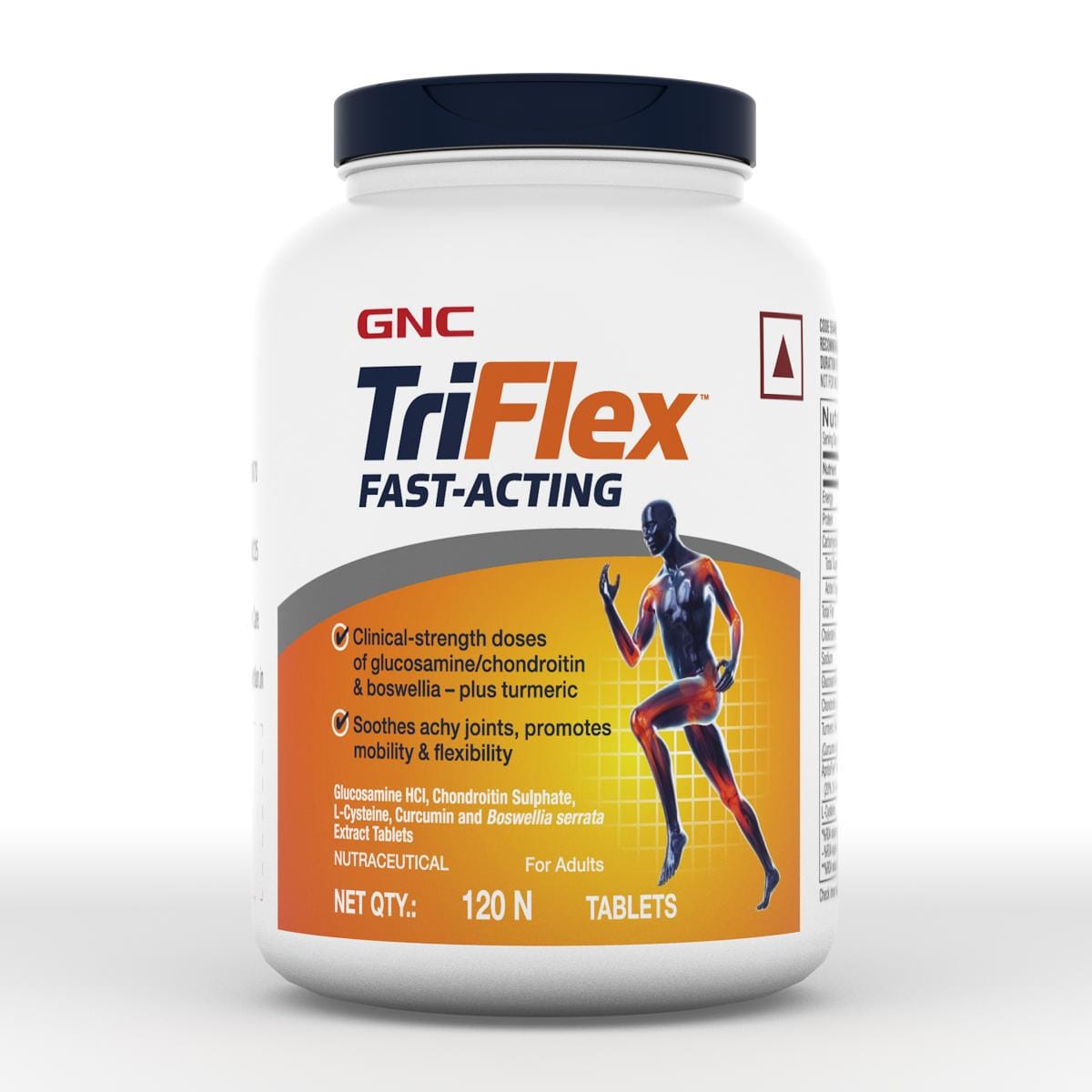 GNC TriFlex Fast Acting | Soothes Painful Joints | Relieves Stiffness | Mobility Support | Regenerates Joint Cartilage | Formulated In USA | Includes Glucosamine & Chondroitin | 120 Tablet
