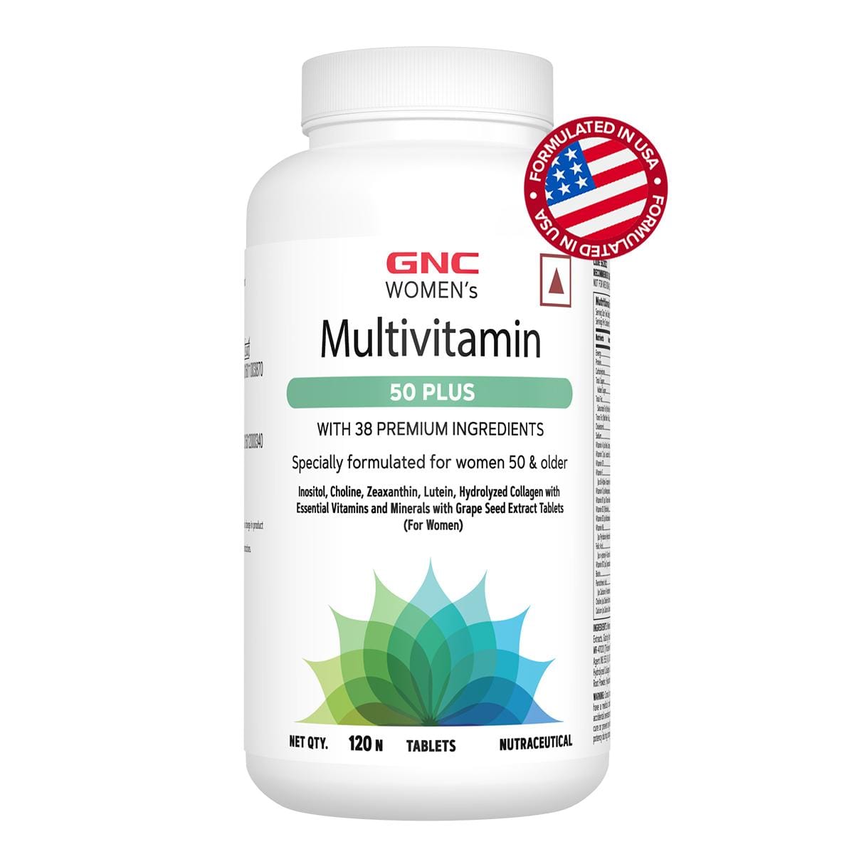GNC Women's Multivitamin 50 Plus | Combats Ageing | Supports Memory | Protects Vision | Enhances Bone Strength | Promotes Overall Well-Being | Formulated In USA | 38 Premium Ingredients | 12