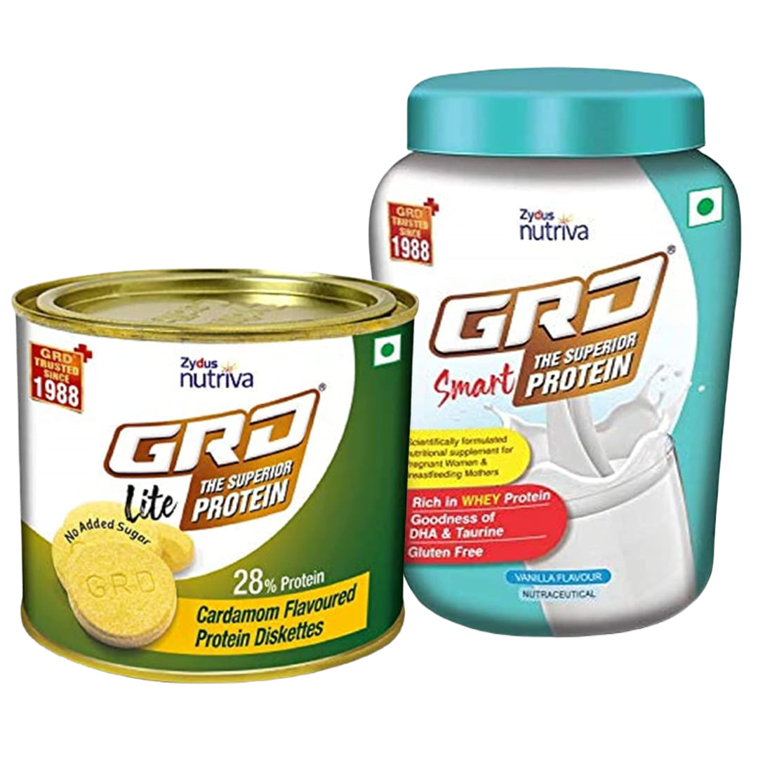 GRD Smart Vanilla Flavoured Superior Whey protein powder with DHA & Taurine, 200g