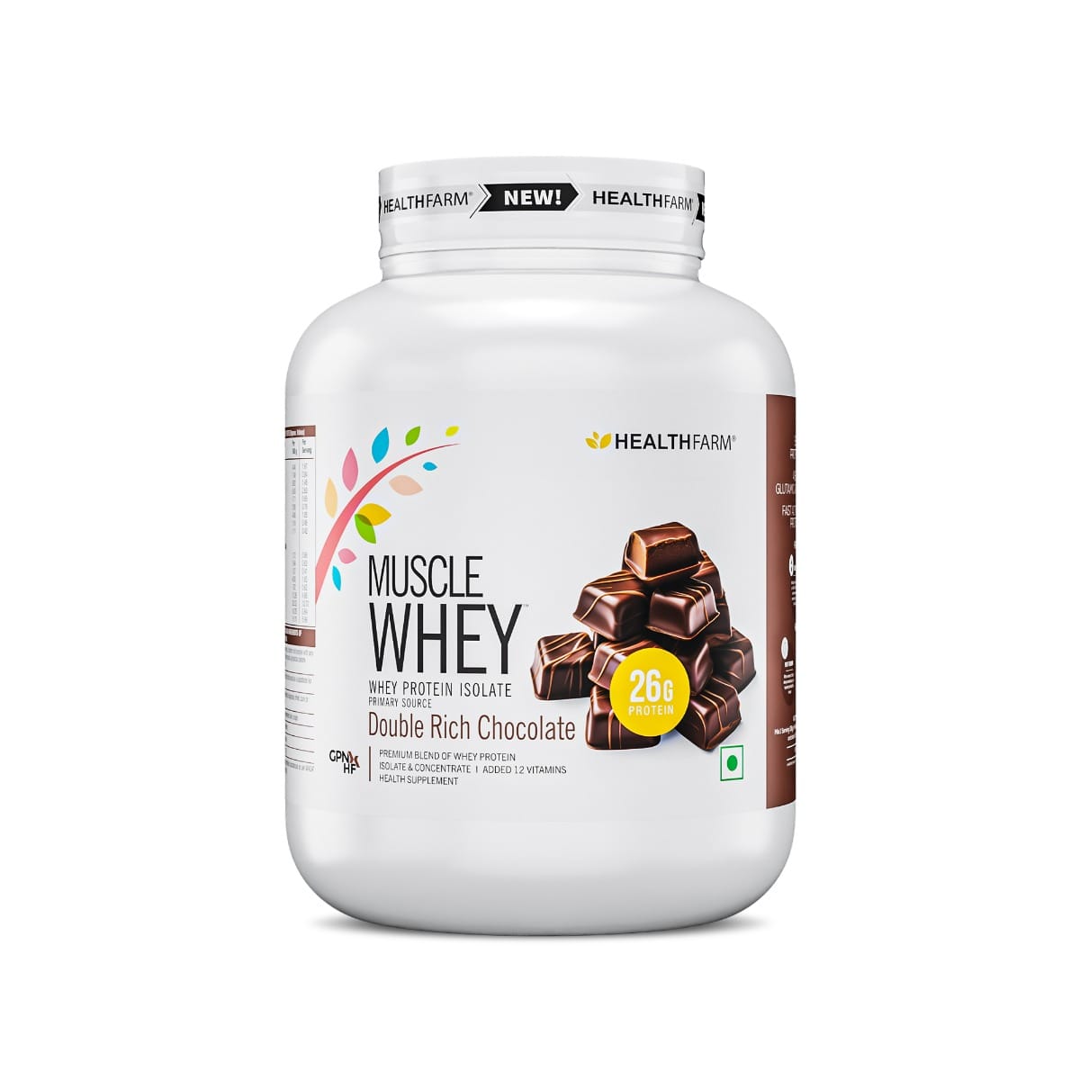 Healthfarm Muscle Whey protein (Double Rich Chocolate, 1kg)