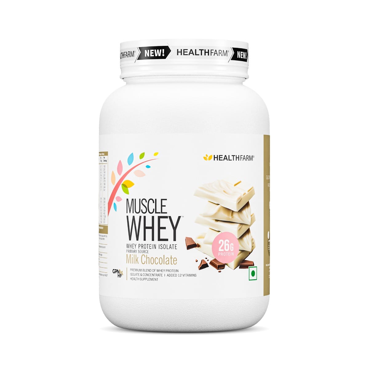 Healthfarm Muscle Whey protein (Milk Chocolate, 1kg)
