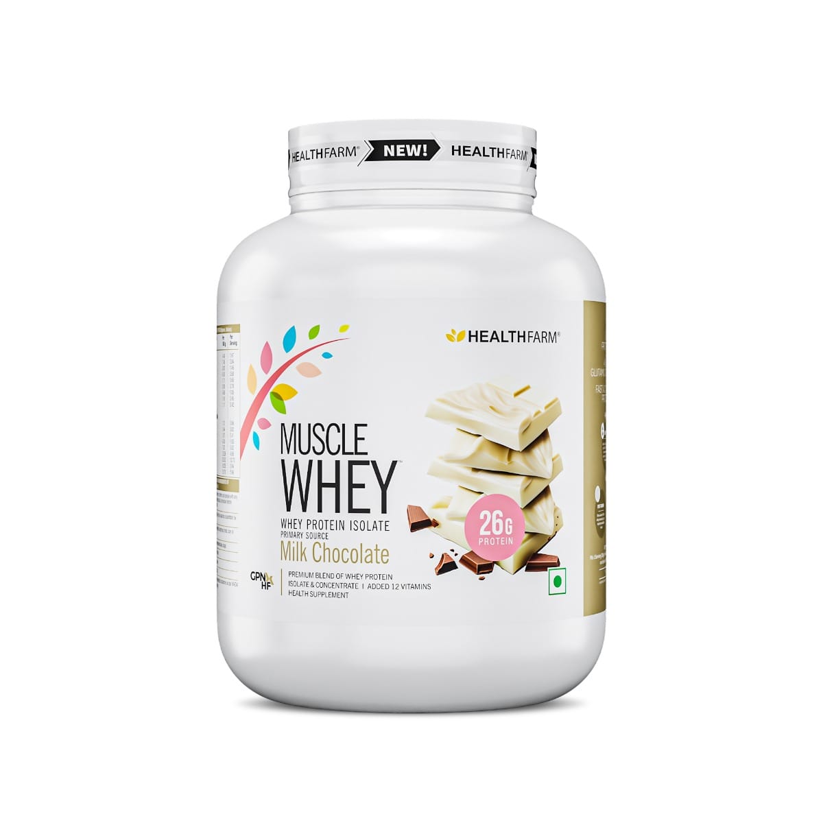 Healthfarm Muscle Whey protein (Milk Chocolate, 2kg)