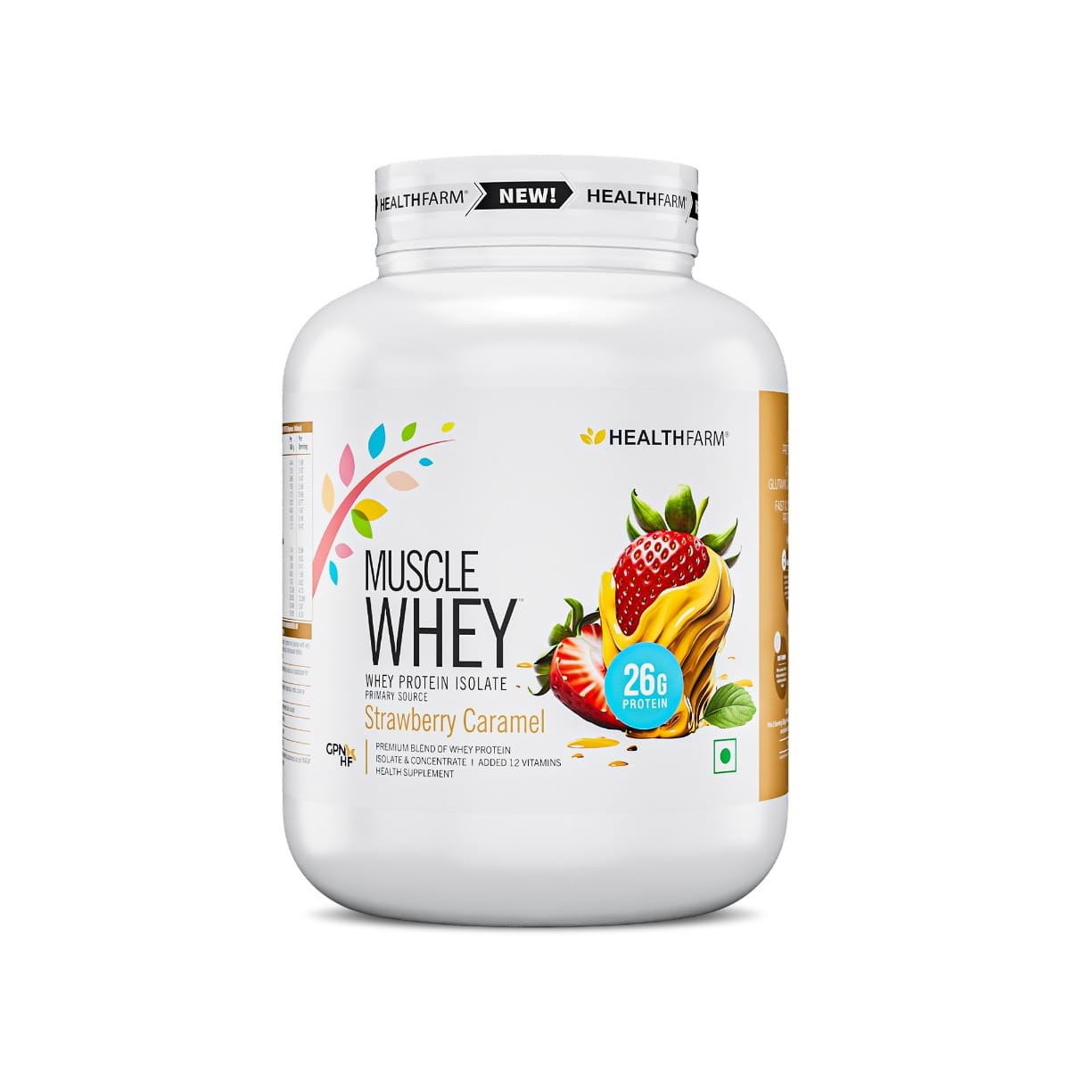 Healthfarm Muscle Whey protein (Strawberry Caramel, 1kg)