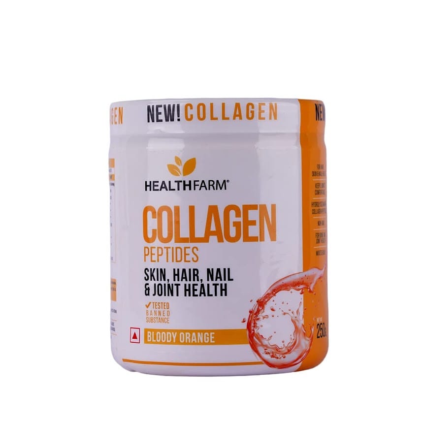 Healthfarm Premium Anti-Aging Marine Collagen Powder| Wild-Caught Hydrolyzed Fish Collagen Peptides | Amino Acids for Skin, Hair, Nails | Paleo Friendly, Non-GMO | 250gm
