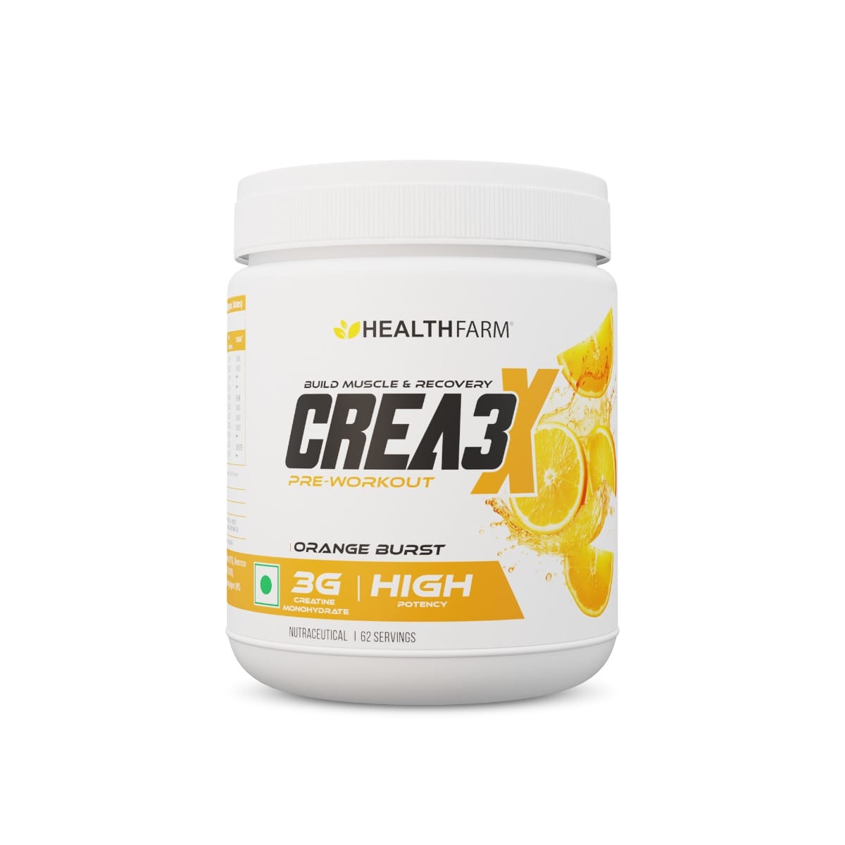 Healthfarm Crea3X for Build Muscle & Recovery (250g, Orange Burst)