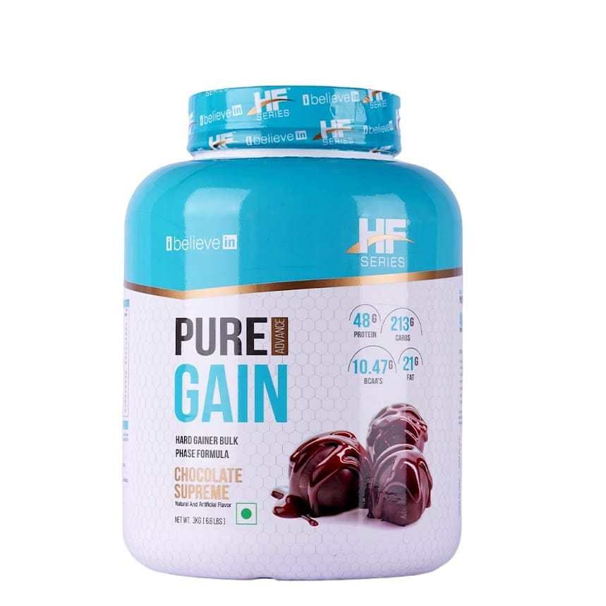HF Series Pure Gain For Muscle Mass Gain(Chocolate Supreme,3kg Powder)