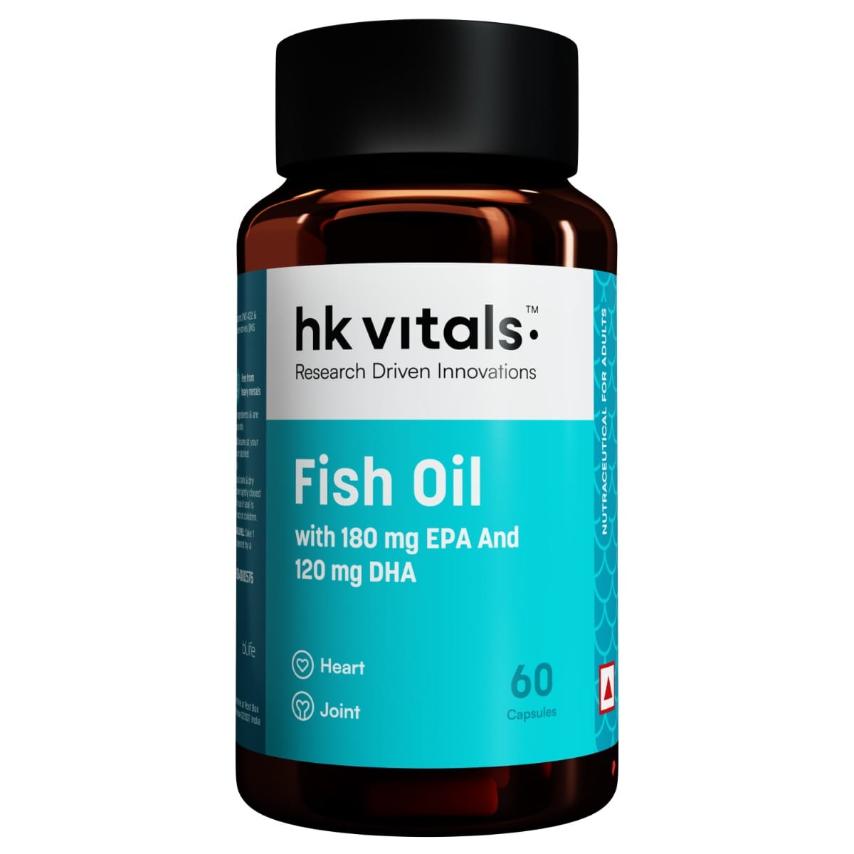 HK Vitals Fish Oil Capsule 1000mg | 60 Caps | Joints | Heart | Men & Women