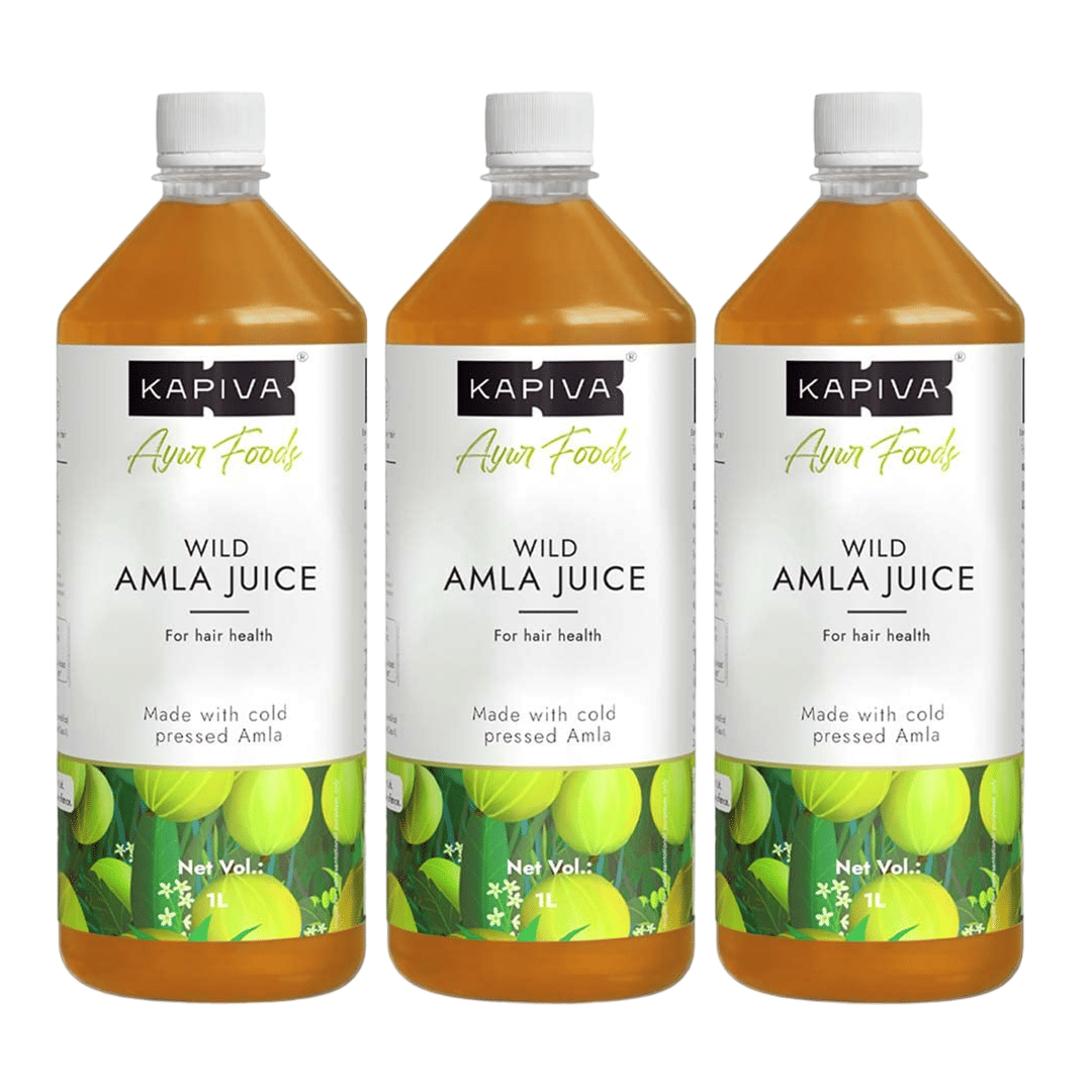 Kapiva Wild Amla Juice (3L) | Suitable for healthy Hair & Skin | Detox juice for weight loss | Natural Source of Vitamin C | Organic & Natural Juice Made With Cold Pressed Amla from Pratapga