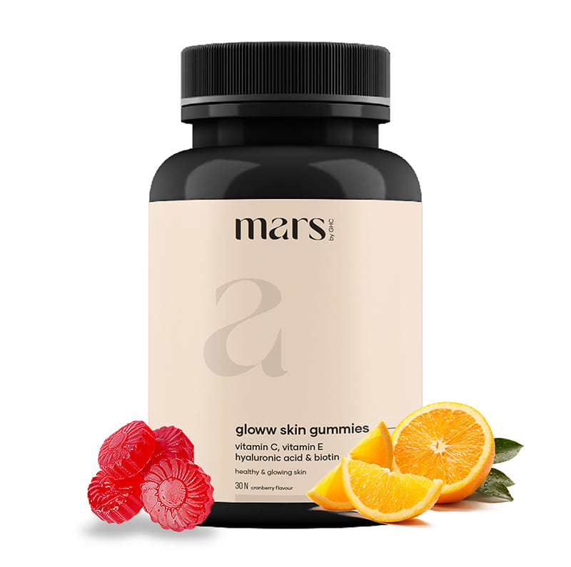 Mars by GHC Hyaluronic acid and Vitamin C Gummies for Skin Glow and Radiance (30N - Pack of 1)