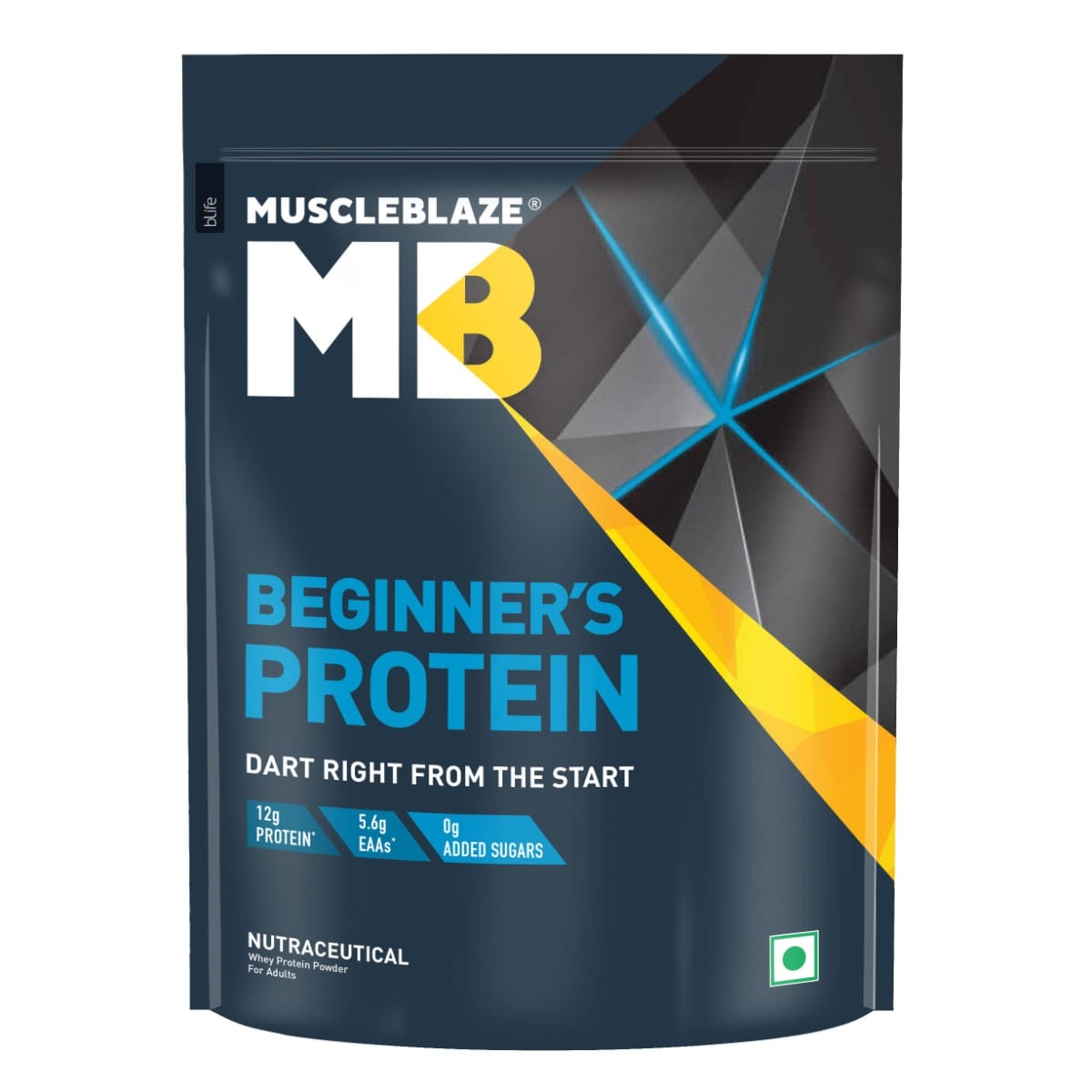 MuscleBlaze MB Beginner Protein 1kg | 33 Serving | 12g Protein | Muscle Growth | Strength