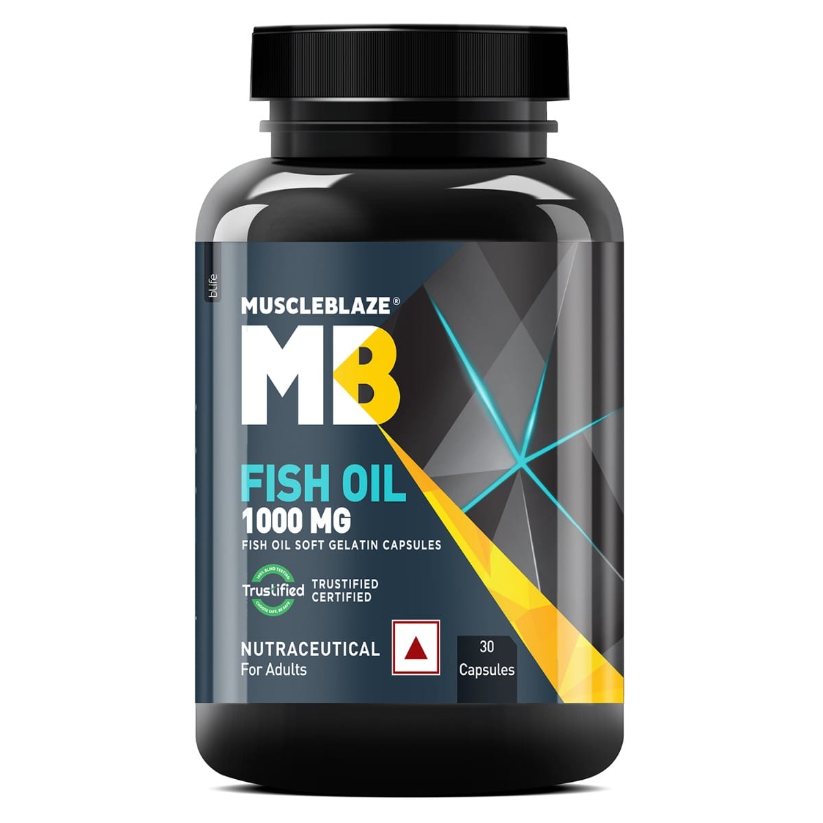 MuscleBlaze MB Fish Oil 1000 mg | 90 Capsules | Muscle | Brain | Heart
