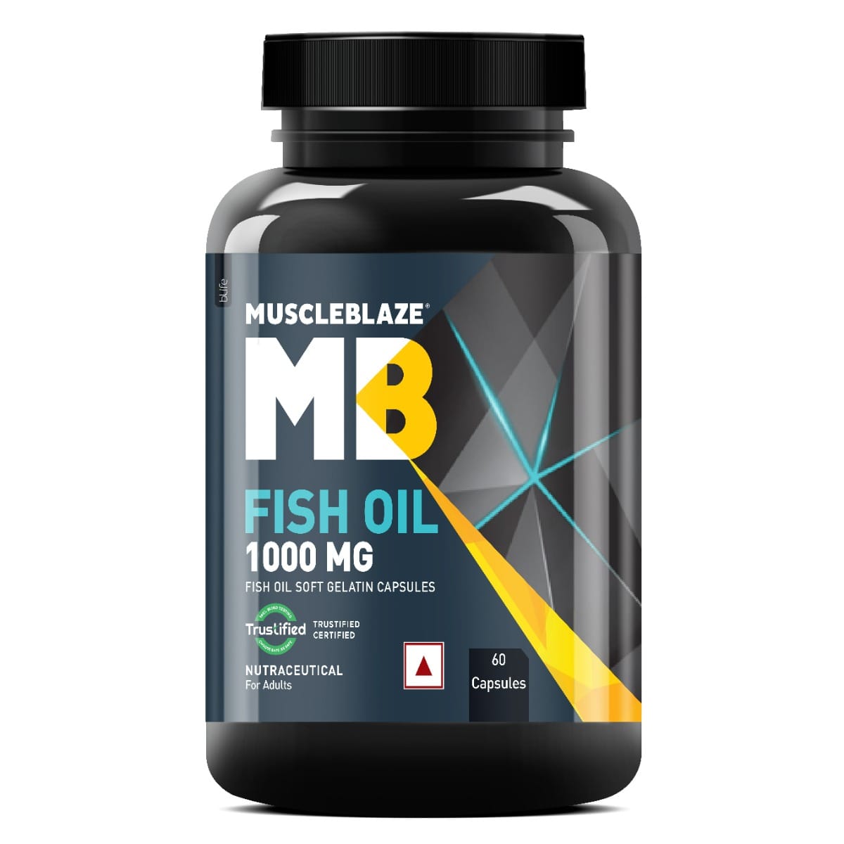 MuscleBlaze MB Fish Oil 1000mg | 60 Capsules | Muscle | Brain | Heart