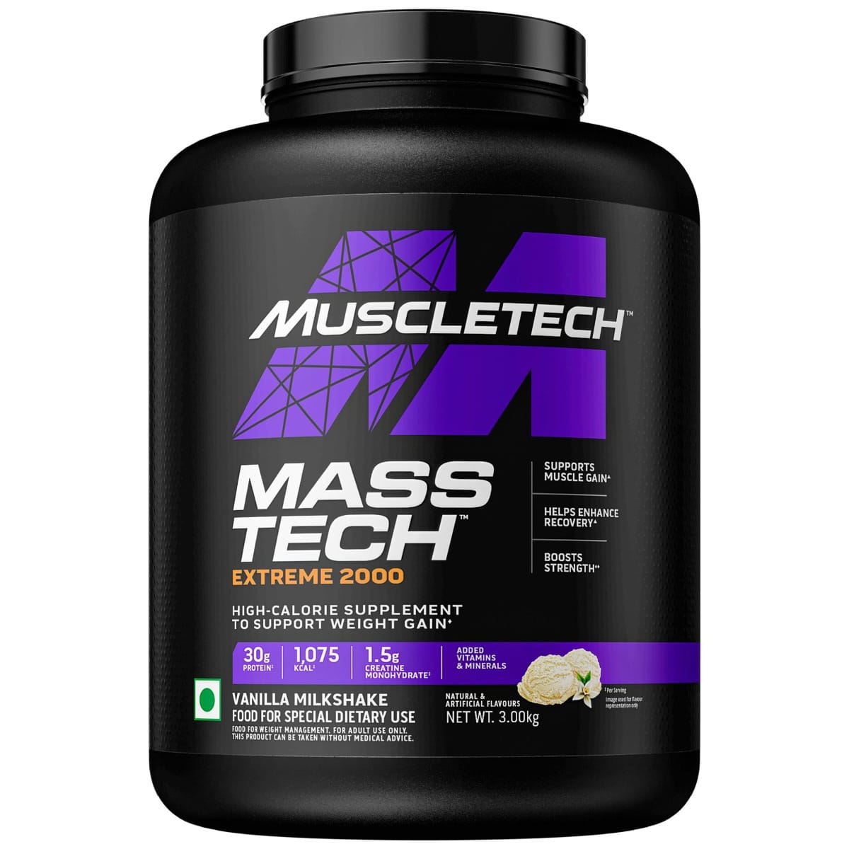 Muscletech Mass-Tech Extreme 2000 Vanilla Milkshake 3Kg Vanilla Milkshake