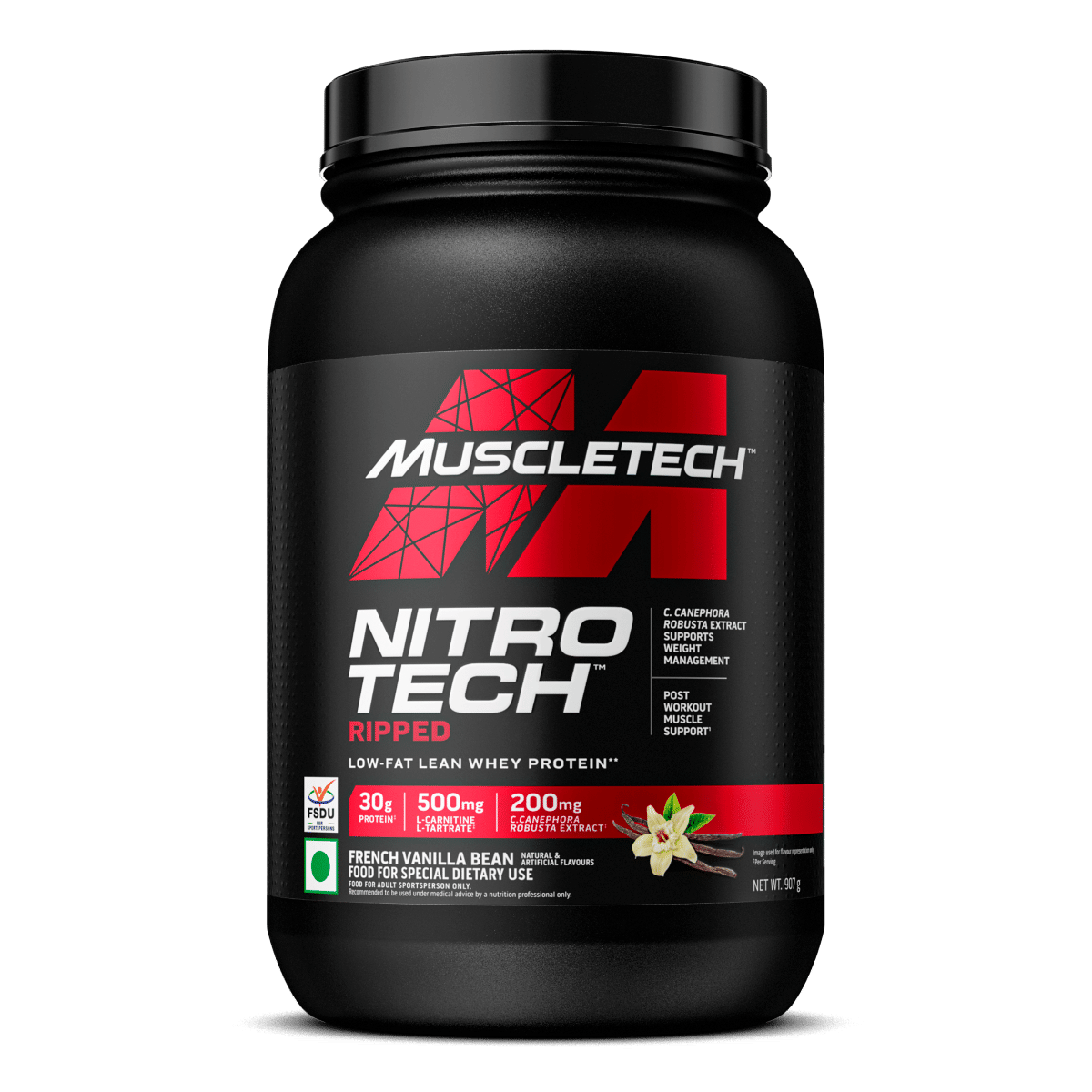 Muscletech Nitro-Tech Ripped French Vanilla Bean 907g
