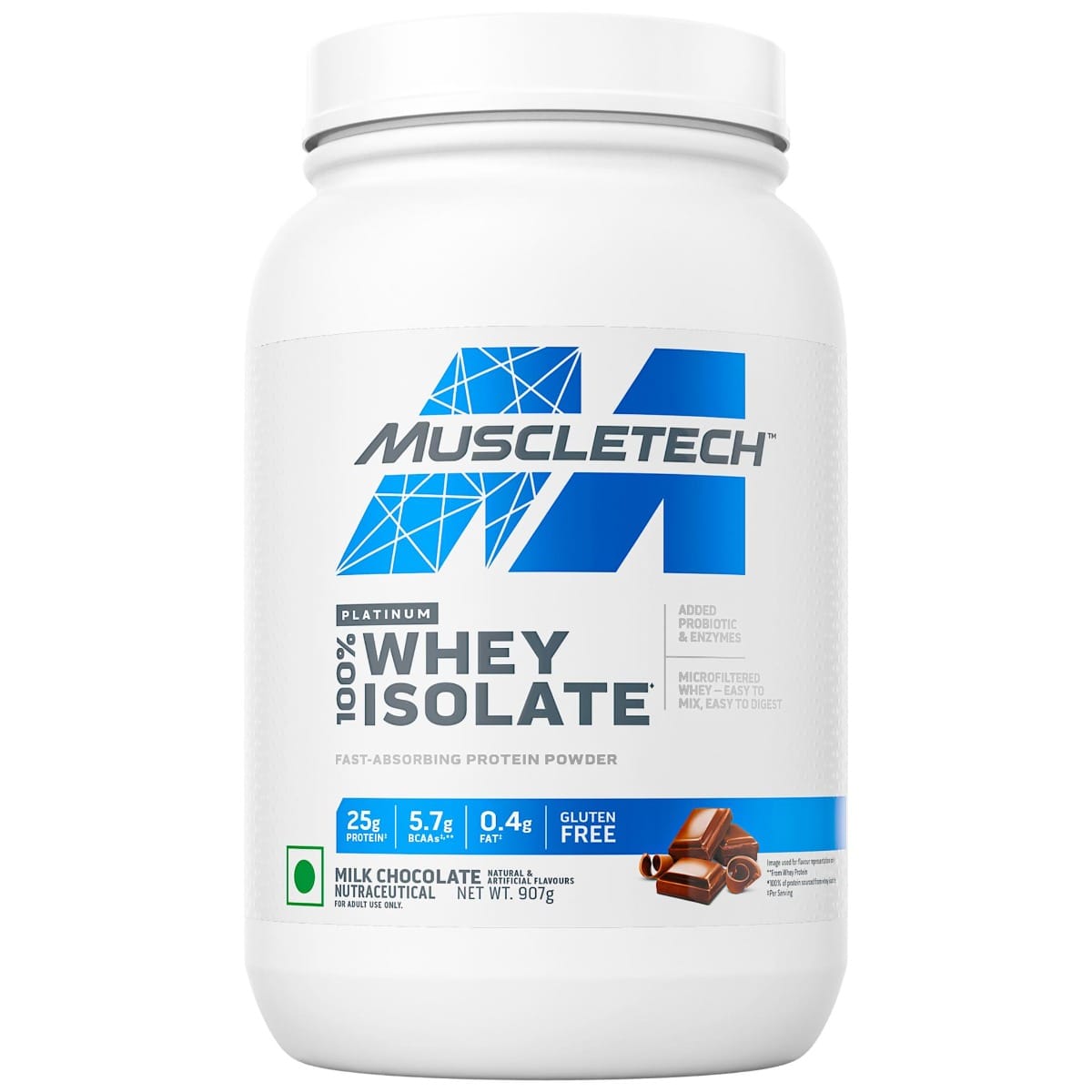 Muscletech Platinum 100% Whey Isolate, Milk Chocolate