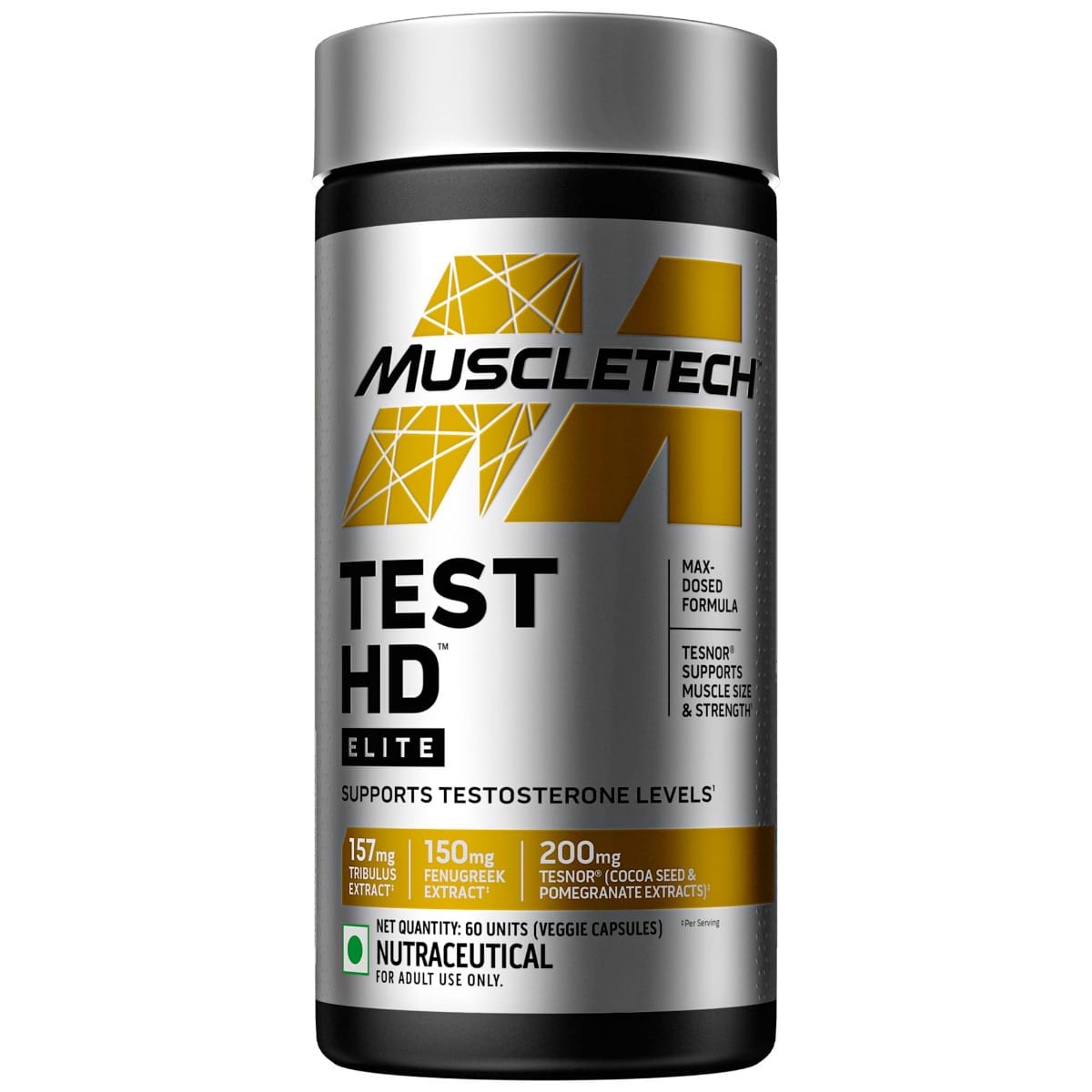 Muscletech Test Hd Elite Unflavoured 60 Units 180g - UNFLAVOURED Pack of 1 