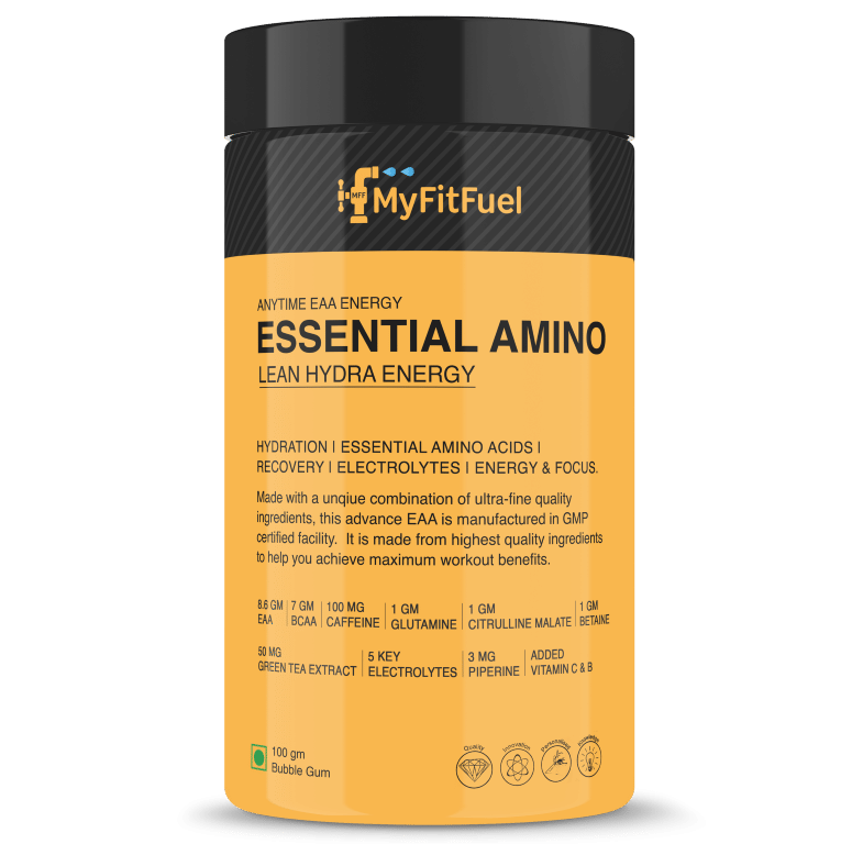 MyFitFuel Anytime EAA Energy (100g, Bubble Gum) (Essential Amino with Hydration) Muscle Repair & Recovery With Glutamine, Electrolytes, Citrulline Malate.