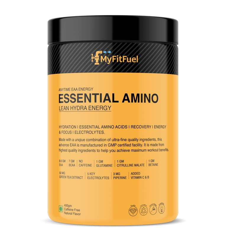 MyFitFuel Anytime EAA Energy (400g, Caffeine Free Natural Flavor) (Essential Amino with Hydration) Muscle Repair & Recovery With Glutamine, Electrolytes, Citrulline Malate.