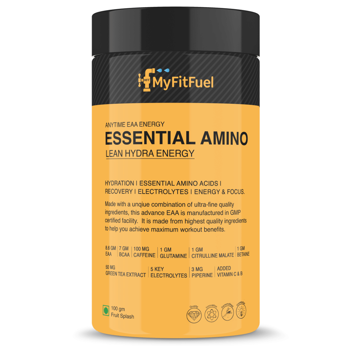 MyFitFuel Anytime EAA Energy (Essential Amino Lean Hydra), (100 gm), Fruit Splash