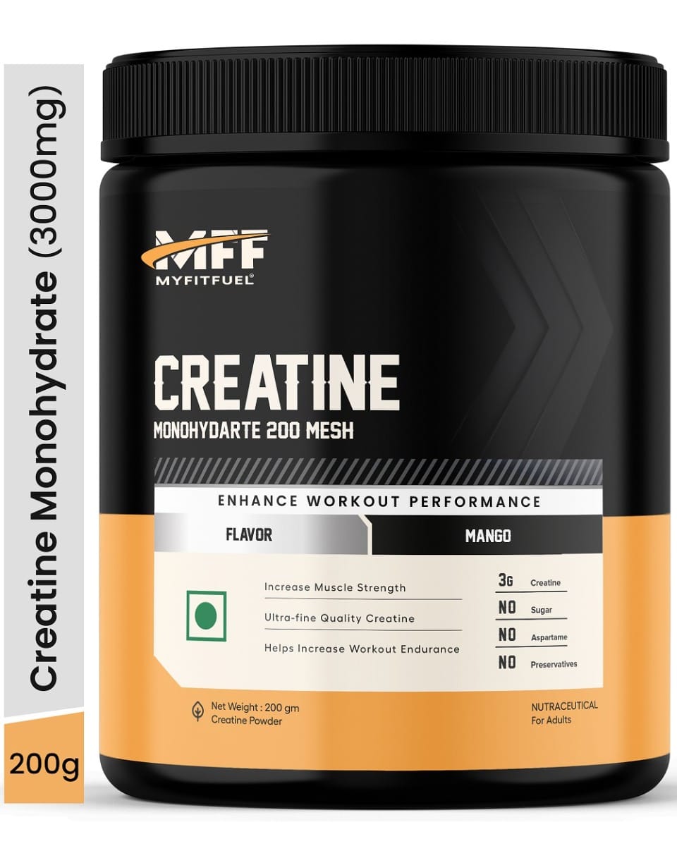 MyFitFuel Creatine Monohydrate 200 Mesh [Micronized], (200 gm) Mango