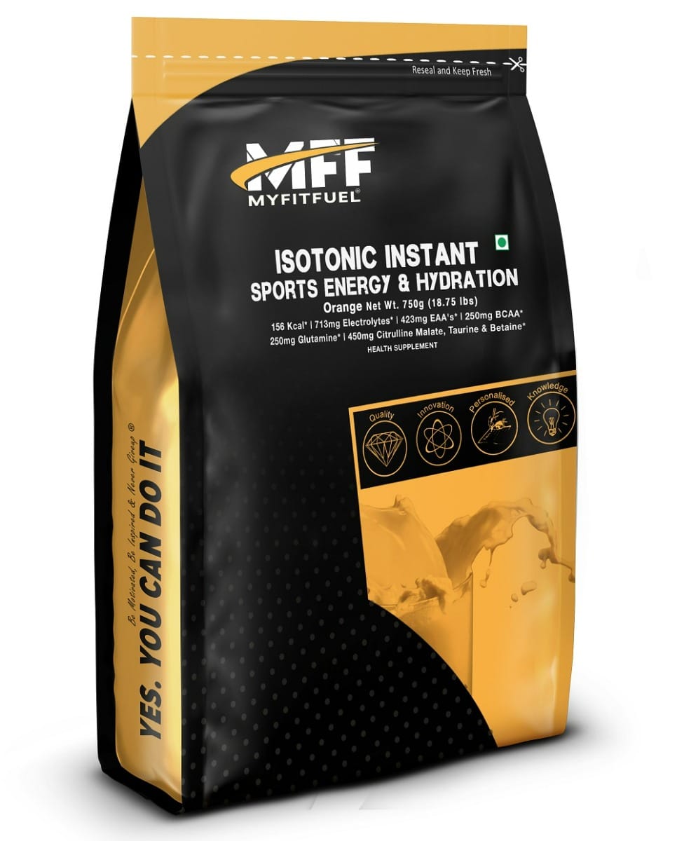 MyFitFuel Isotonic Instant Sports Energy Hydration+ BCAA, EAA, 17 Ingredient- 750g, Mango