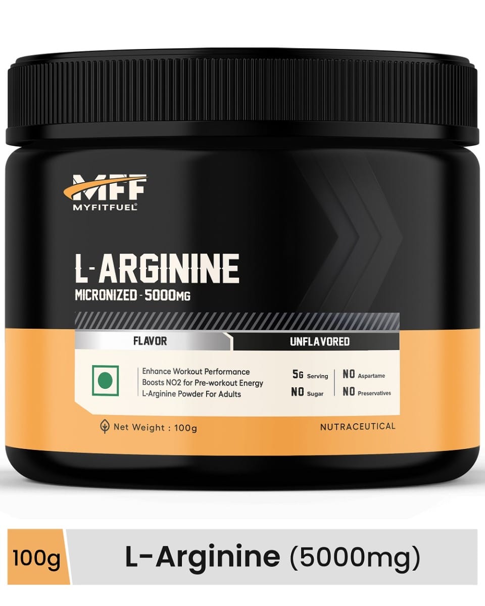 MyFitFuel L-Arginine 100 gm (0.22 lbs) Unflavoured