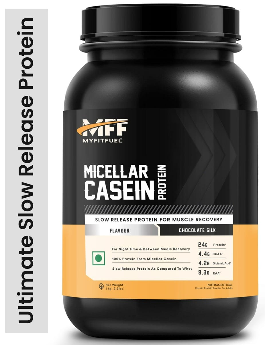 MyFitFuel MFF Micellar Casein Protein Powder 1 Kg (2.2 lbs) Chocolate Silk | Slow Release Protein