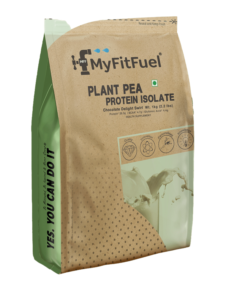 MyFitFuel MFF Plant Pea Protein 1 Kg (2.2 lbs) Chocolate Delight Swirl | Easy to Digest | Vegan Plant Protein Powder