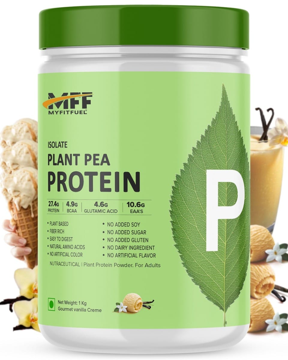 MyFitFuel MFF Plant Pea Protein 1 Kg (2.2 lbs) Gourmet Vanilla Creme