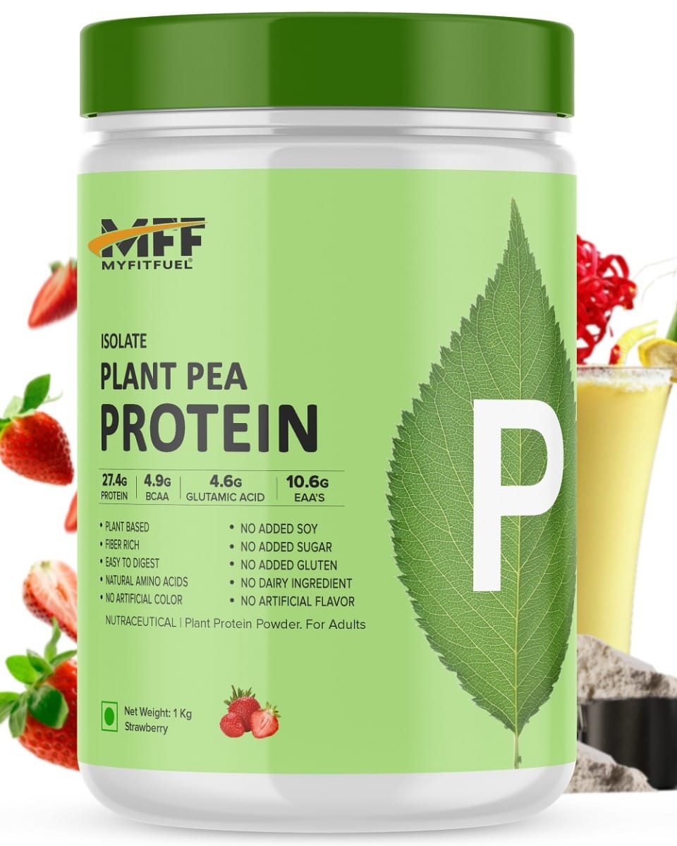 MyFitFuel MFF Plant Pea Protein 1 Kg (2.2 lbs) Strawberry Burst
