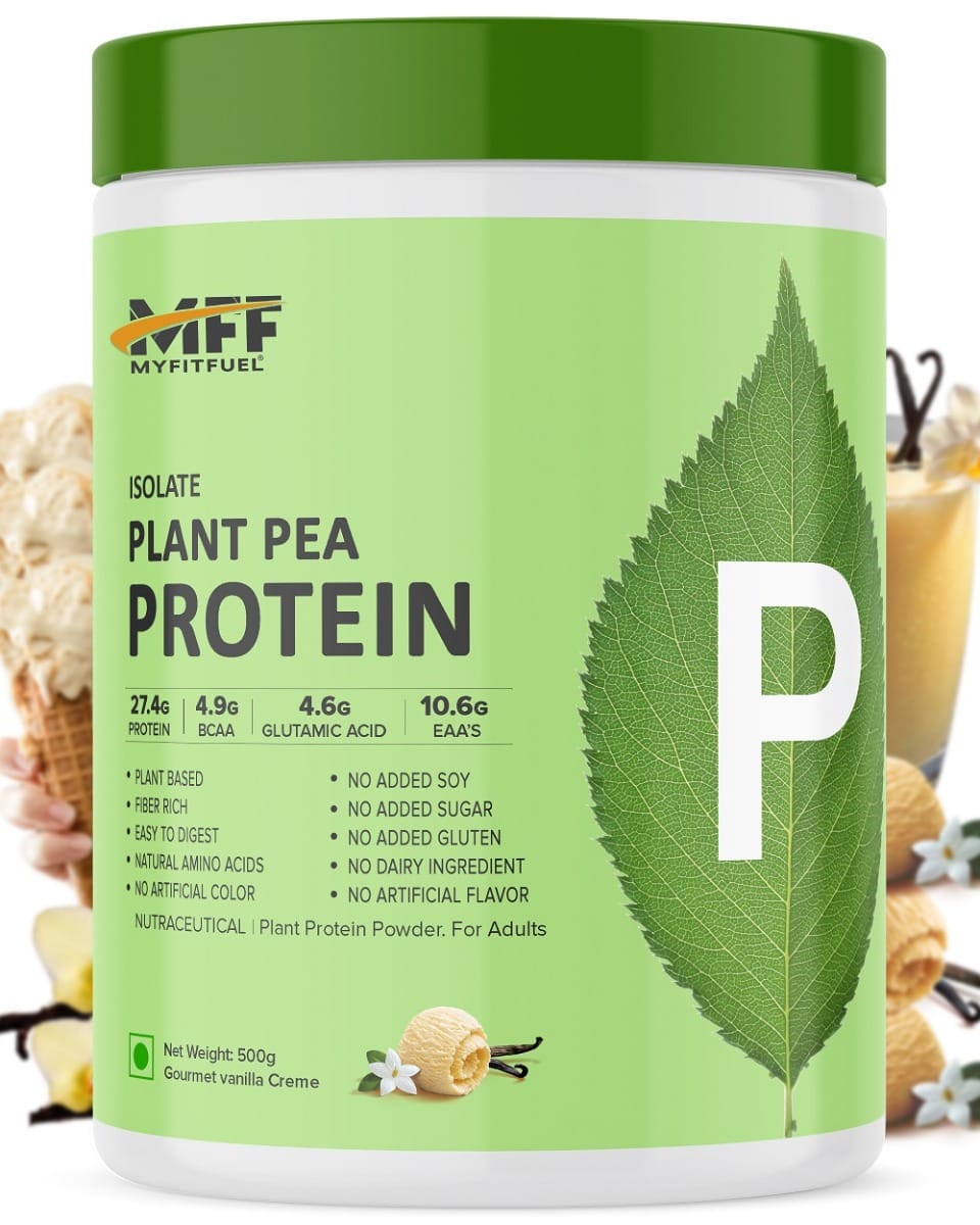 MyFitFuel MFF Plant Pea Protein 500 gm (1.1 lbs) Gourmet Vanilla Crème