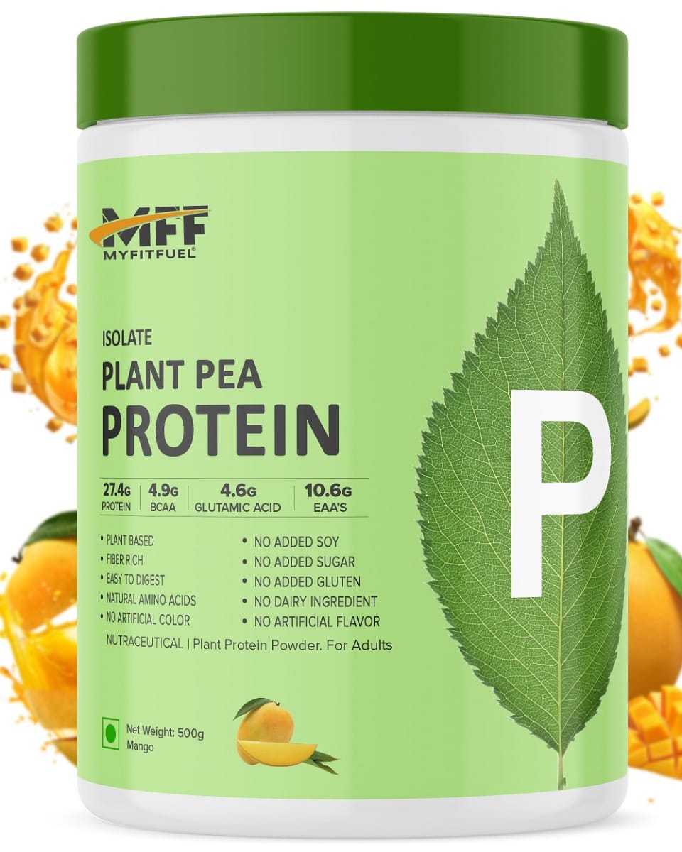 MyFitFuel MFF Plant Pea Protein 500 gm (1.1 lbs) Mango Alphonso