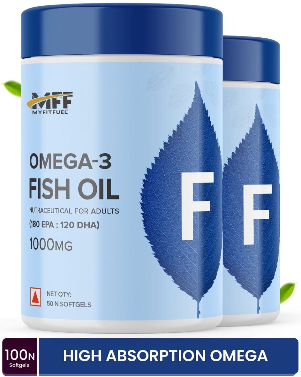 MyFitFuel Omega 3 Fish Oil, 1000mg (180 EPA 120 DHA), 100 softgels